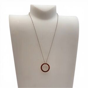 Tiffany & Co Sterling Silver Circle Pendant Necklace 925 Minimalist